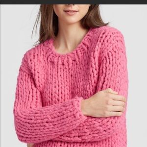 Eileen Fisher Chunky Alpaca Pink Sweater S/M